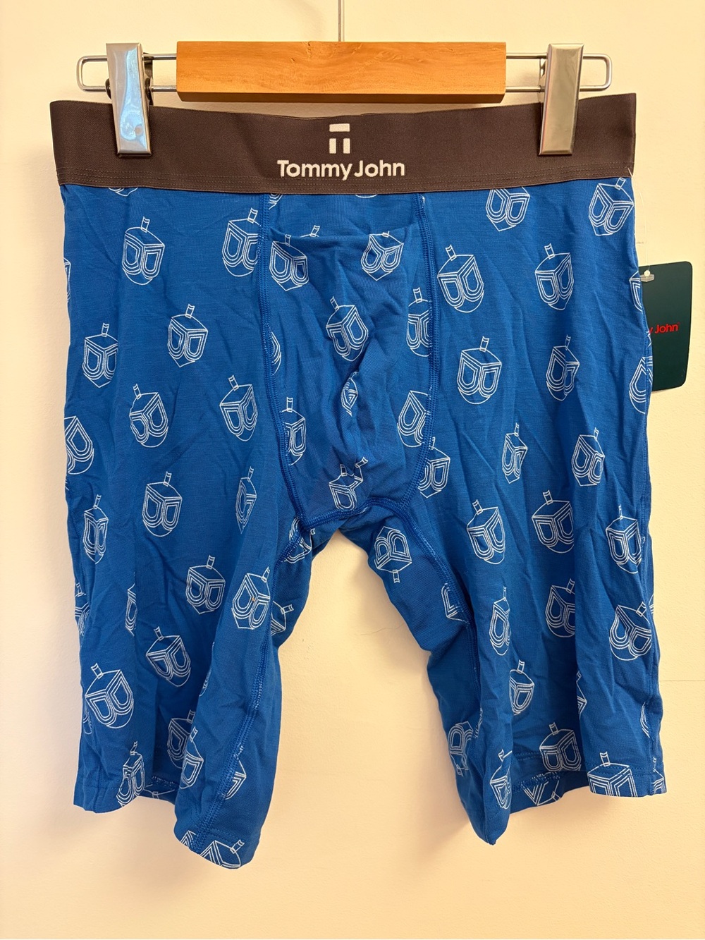 Tommy John Royal Blue Boxer Briefs with Dreidel Print